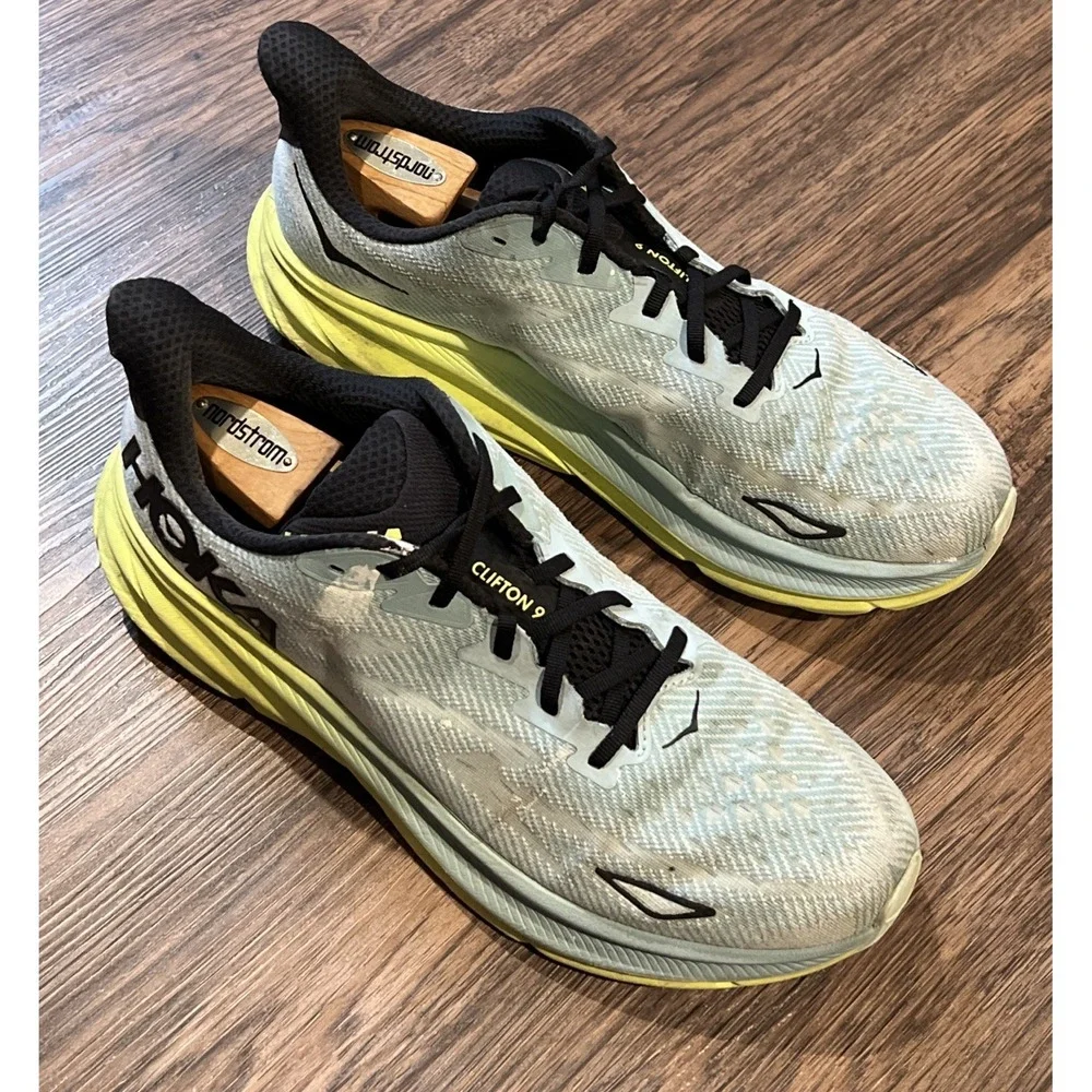 Hoka One One Mens Clifton9  1127895 Running Shoes Sneakers Size 13D powder blue